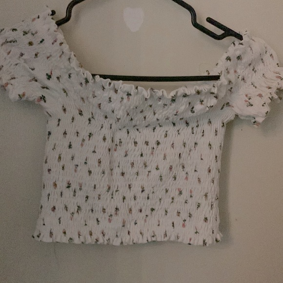 Floral front tie up crop top - Picture 2 of 2